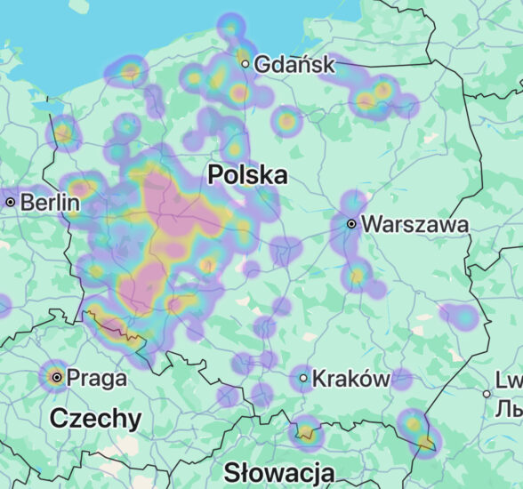 Obszar spawania światłowodów